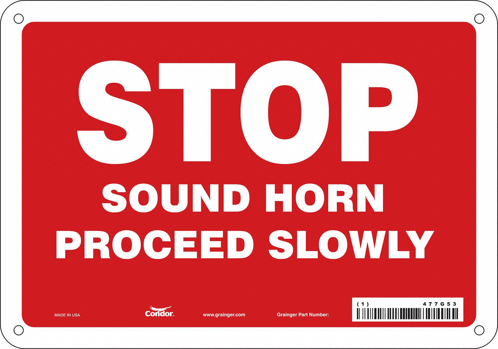 Safety Sign 7 inx10 in Vinyl