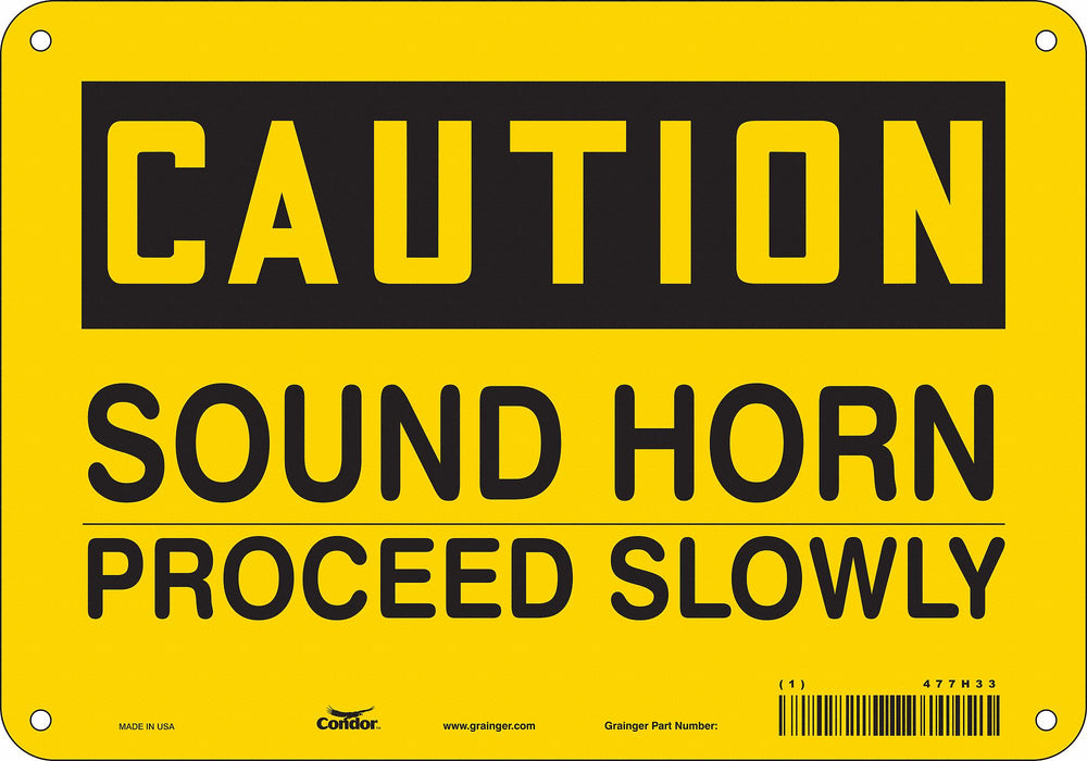 Safety Sign 7 in x 10 in Aluminum