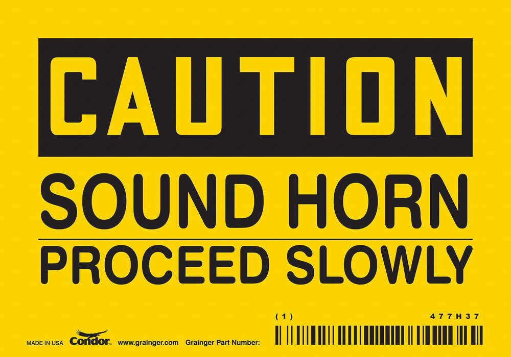 Safety Sign 3 1/2 inx5 in Vinyl