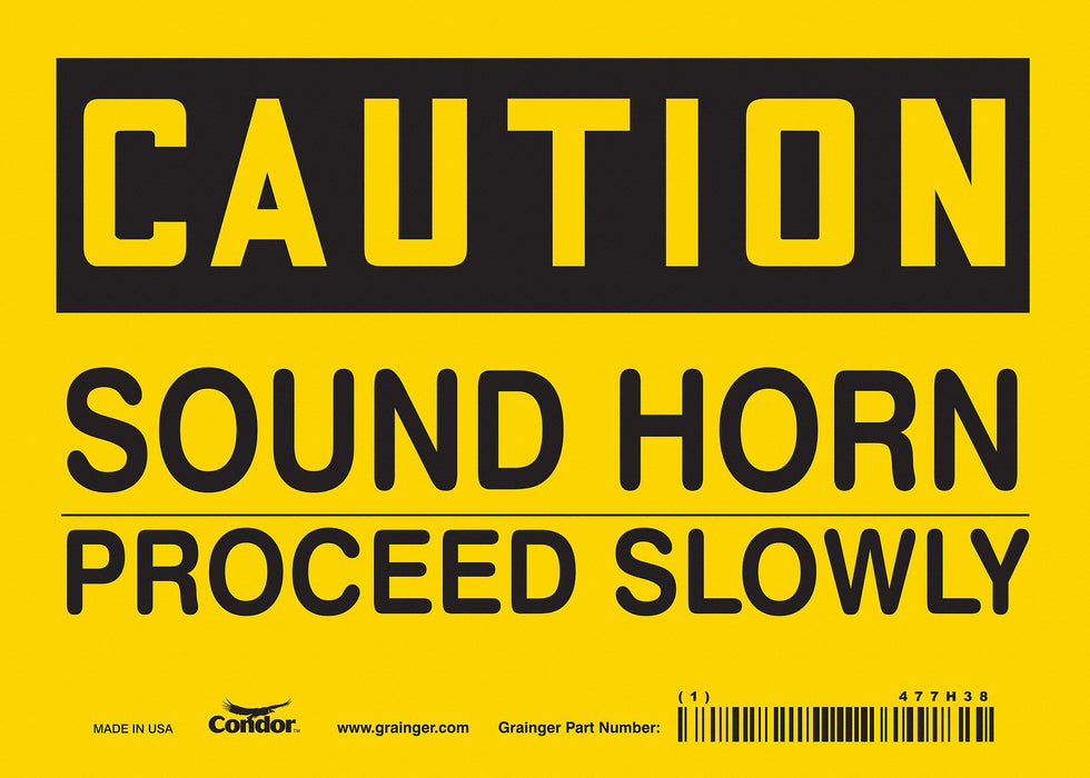 Safety Sign 5 in x 7 in Vinyl