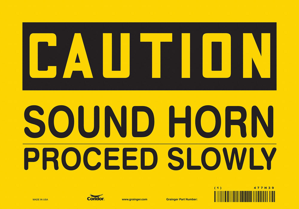 Safety Sign 7 inx10 in Vinyl