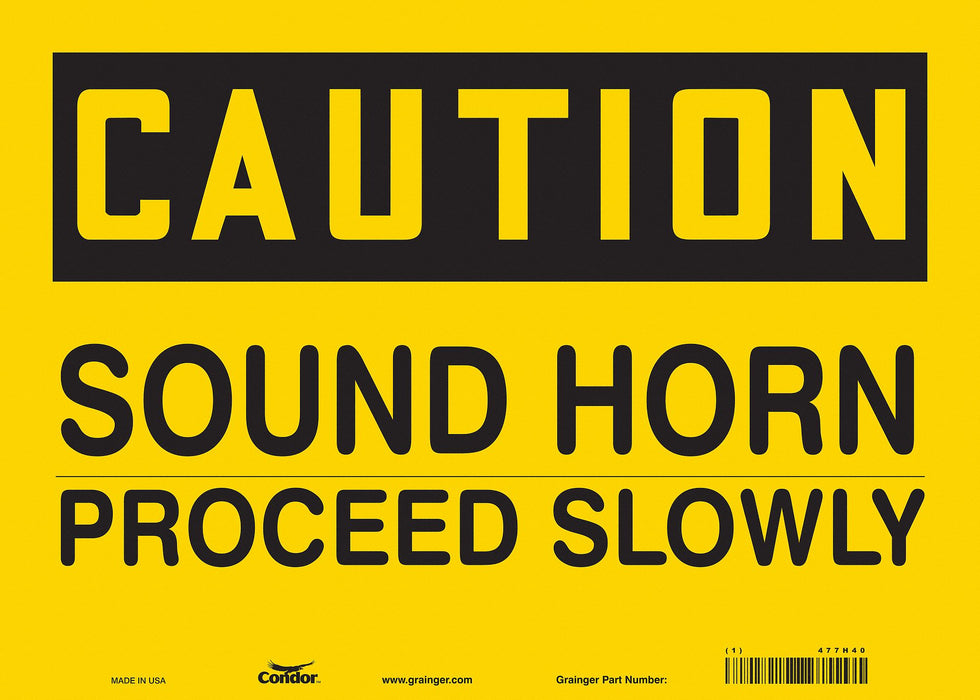 Safety Sign 10 inx14 in Vinyl