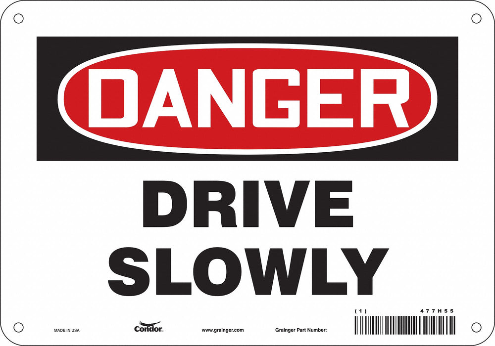 Safety Sign 7 in x 10 in Aluminum