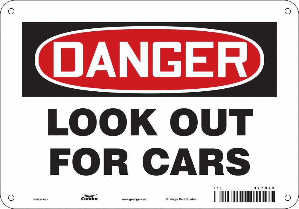 Safety Sign 7 inx10 in Polyethylene