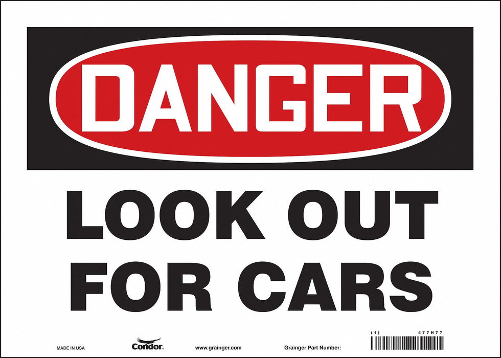 Safety Sign 10 inx14 in Vinyl
