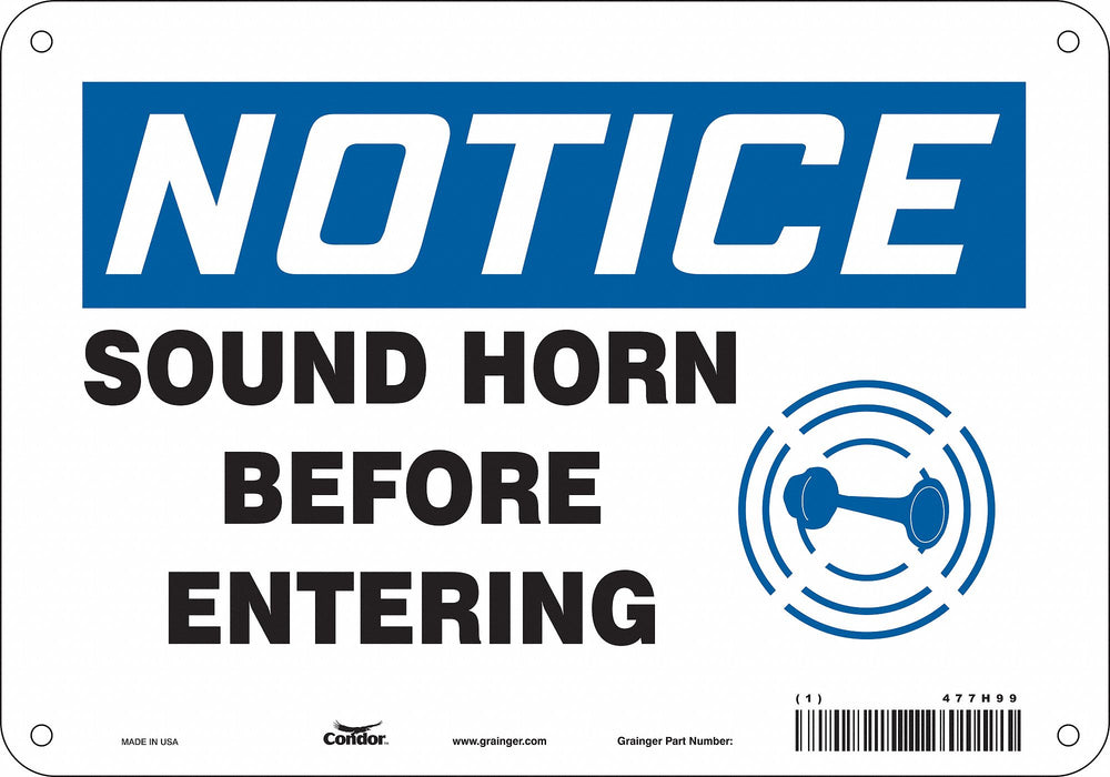 Safety Sign 7 inx10 in Polyethylene