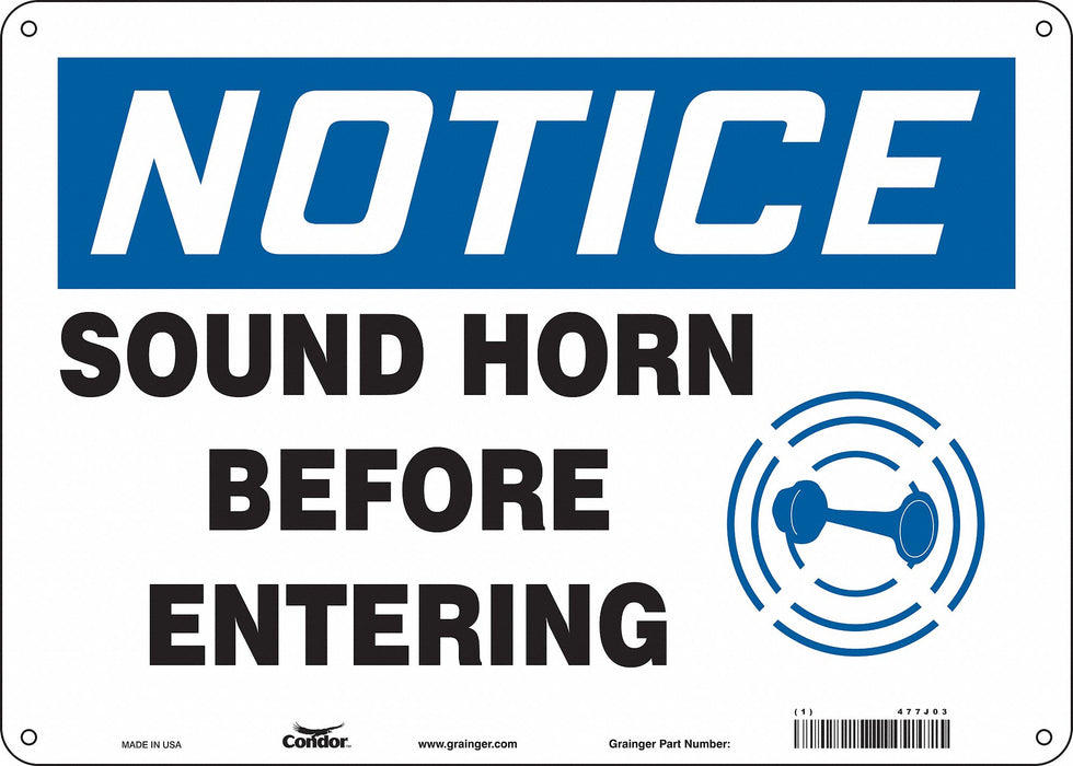 Safety Sign 10 in x 14 in Vinyl