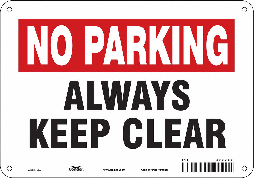 Safety Sign 7 inx10 in Polyethylene