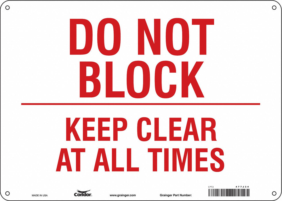 Safety Sign 10 in x 14 in Aluminum