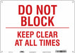 Safety Sign 10 in x 14 in Polyethylene