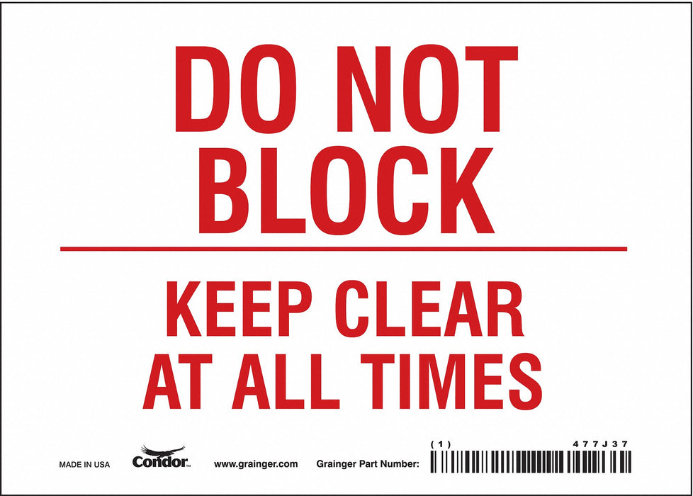 Safety Sign 5 in x 7 in Vinyl