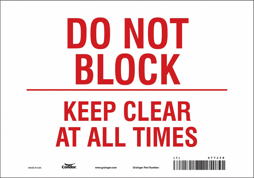 Safety Sign 7 in x 10 in Vinyl