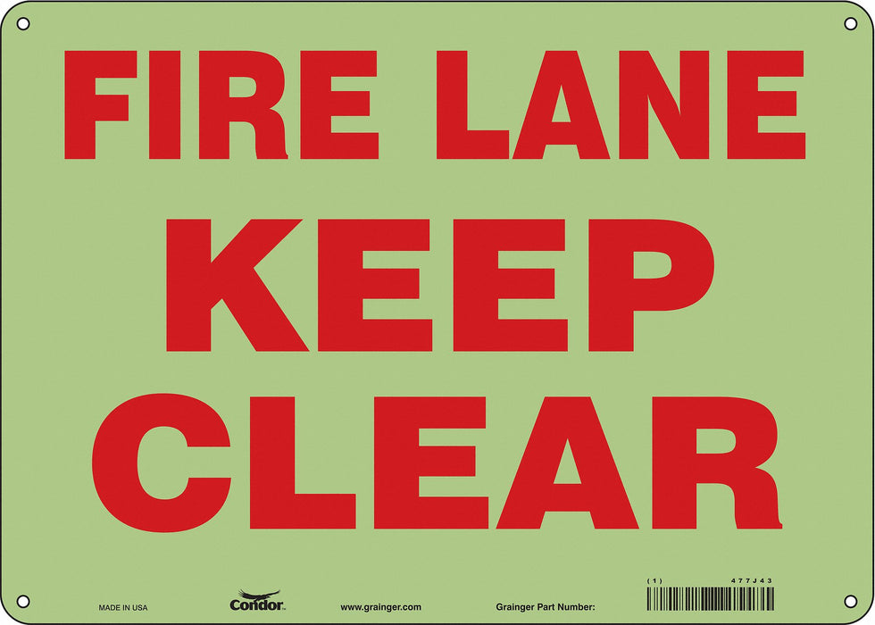 Safety Sign 10 in x 14 in Glow Vinyl