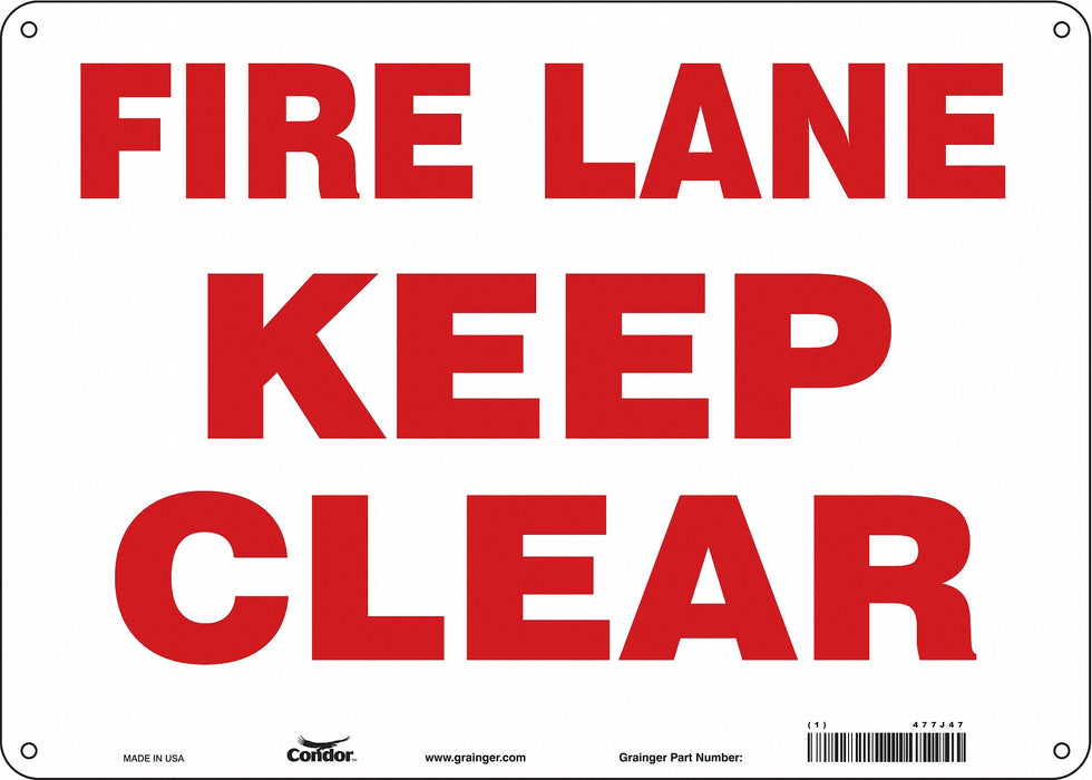 Safety Sign 10 in x 14 in Polyethylene
