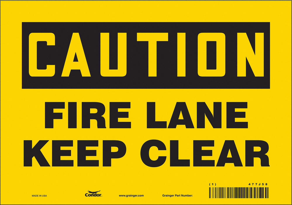 Safety Sign 7 in x 10 in Vinyl