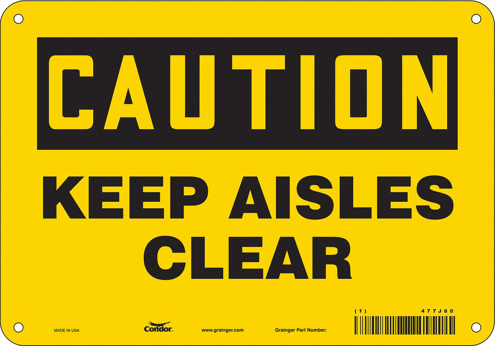 Safety Sign 7 in x 10 in Aluminum