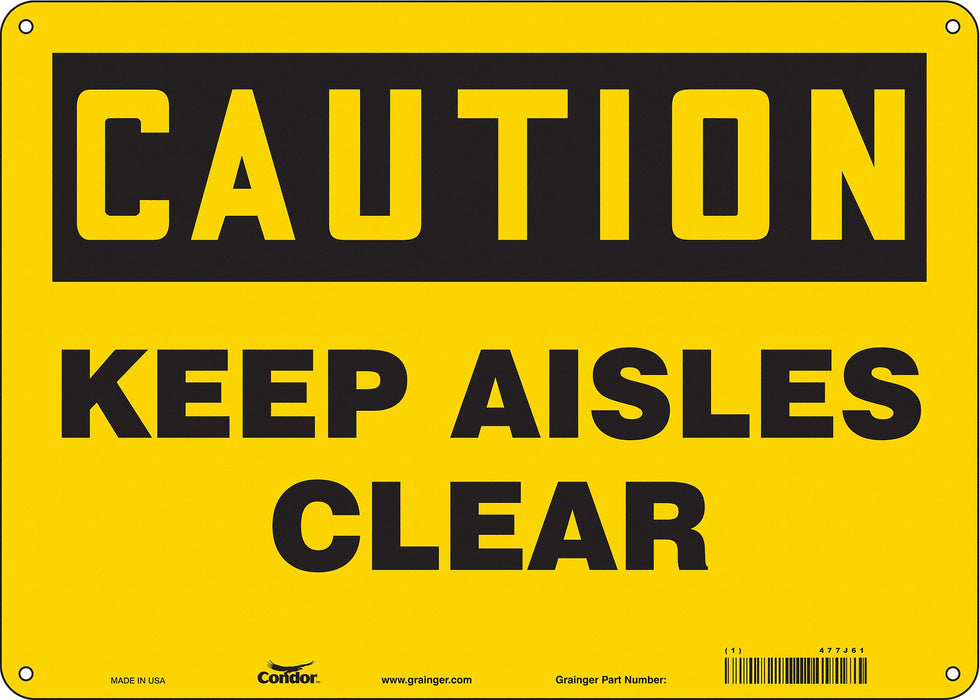 Safety Sign 10 in x 14 in Aluminum