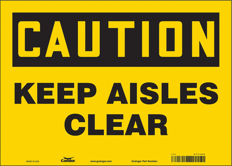 Safety Sign 10 in x 14 in Vinyl