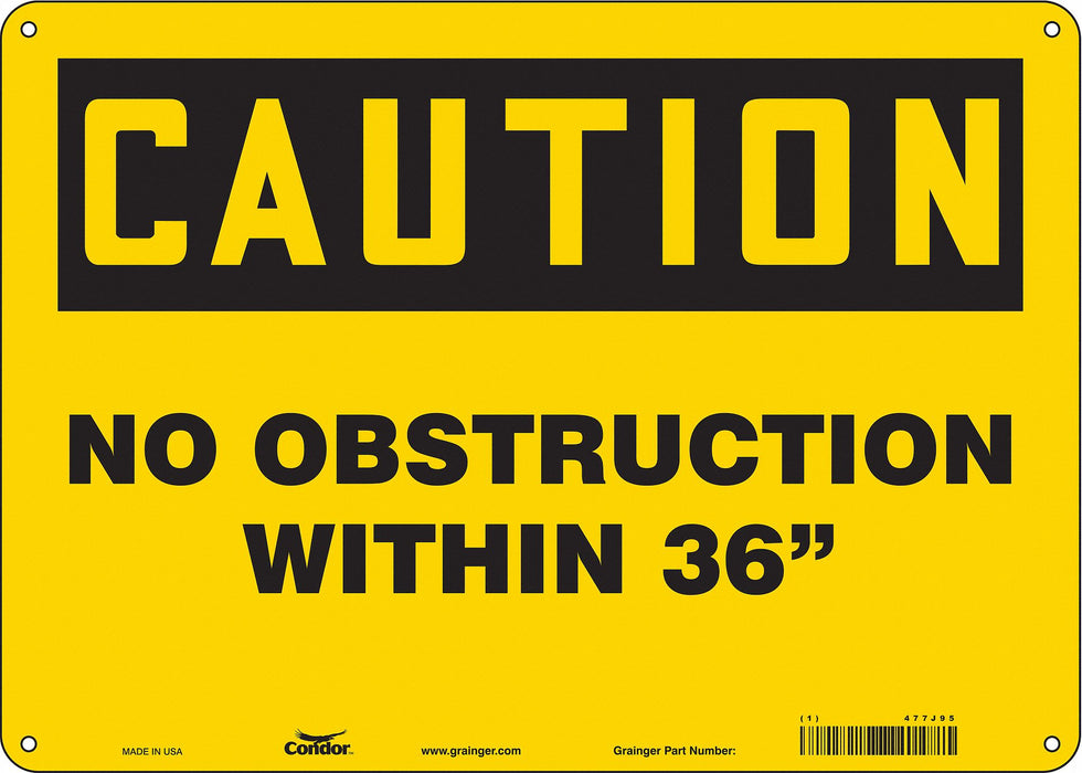 Safety Sign 10 in x 14 in Aluminum