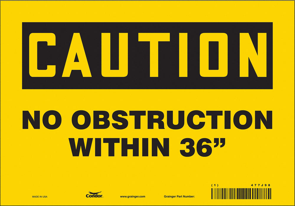 Safety Sign 7 in x 10 in Vinyl