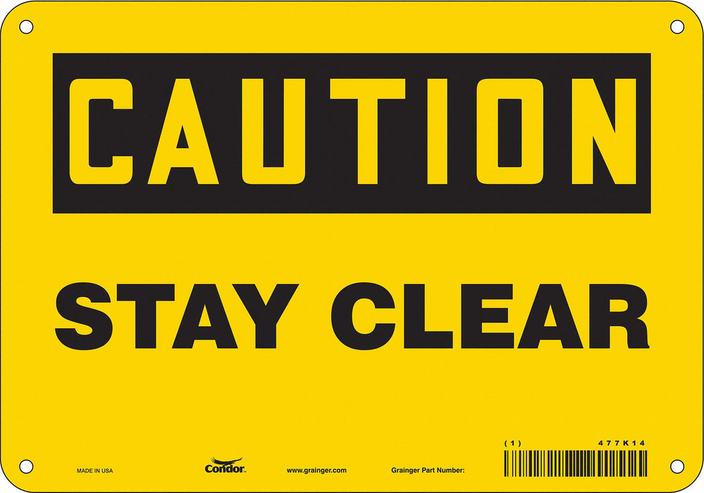 Safety Sign 7 in x 10 in Aluminum