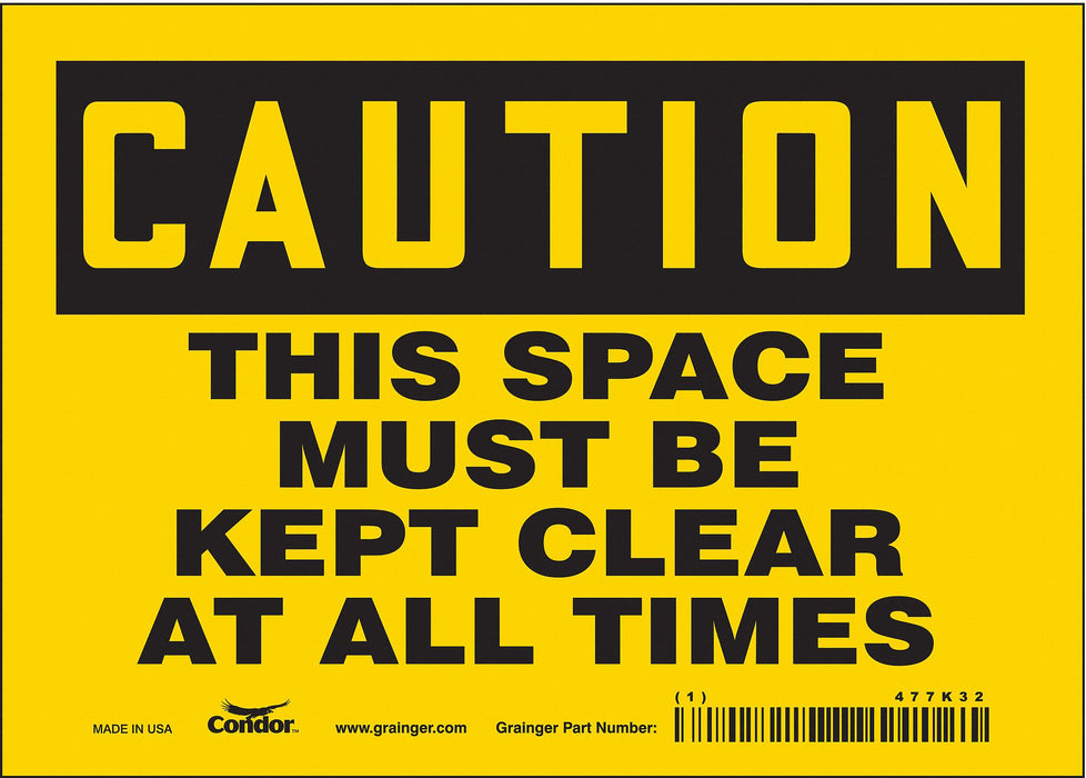Safety Sign 5 in x 7 in Vinyl