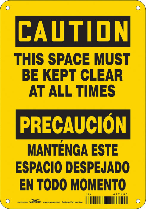 Safety Sign 10 in x 7 in Aluminum