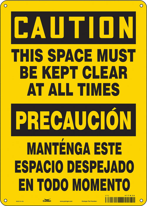 Safety Sign 14 in x 10 in Polyethylene