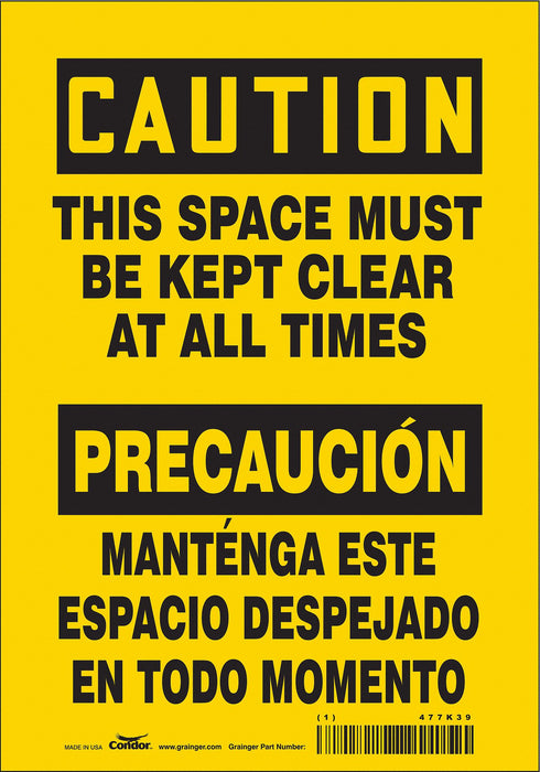 Safety Sign 10 in x 7 in Vinyl