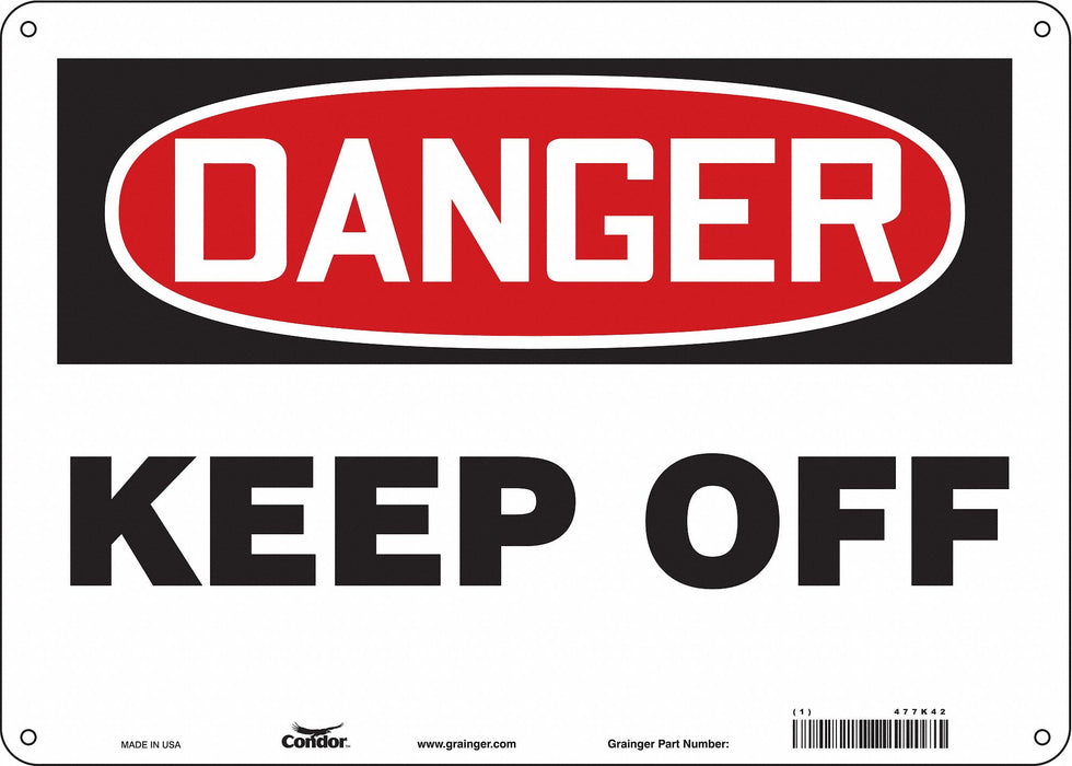 Safety Sign 10 inx14 in Aluminum
