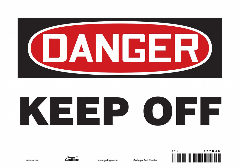 Safety Sign 7 in x 10 in Vinyl