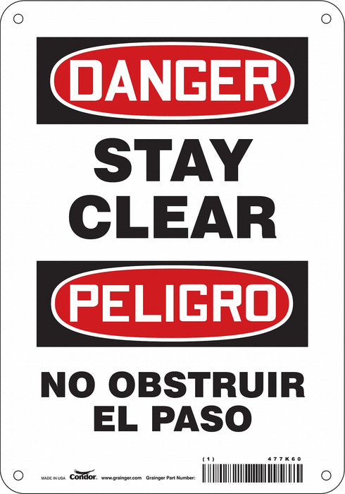Safety Sign 10 in x 7 in Aluminum