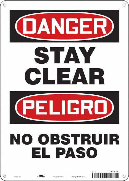 Safety Sign 14 in x 10 in Aluminum