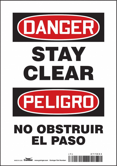 Safety Sign 10 in x 7 in Vinyl