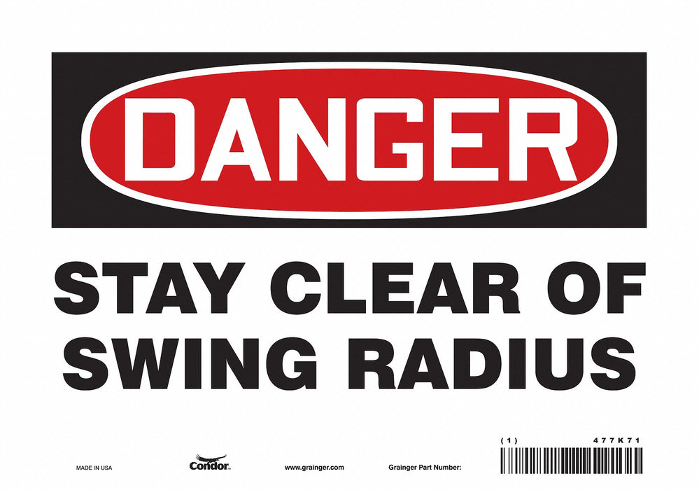 Safety Sign 7 in x 10 in Vinyl