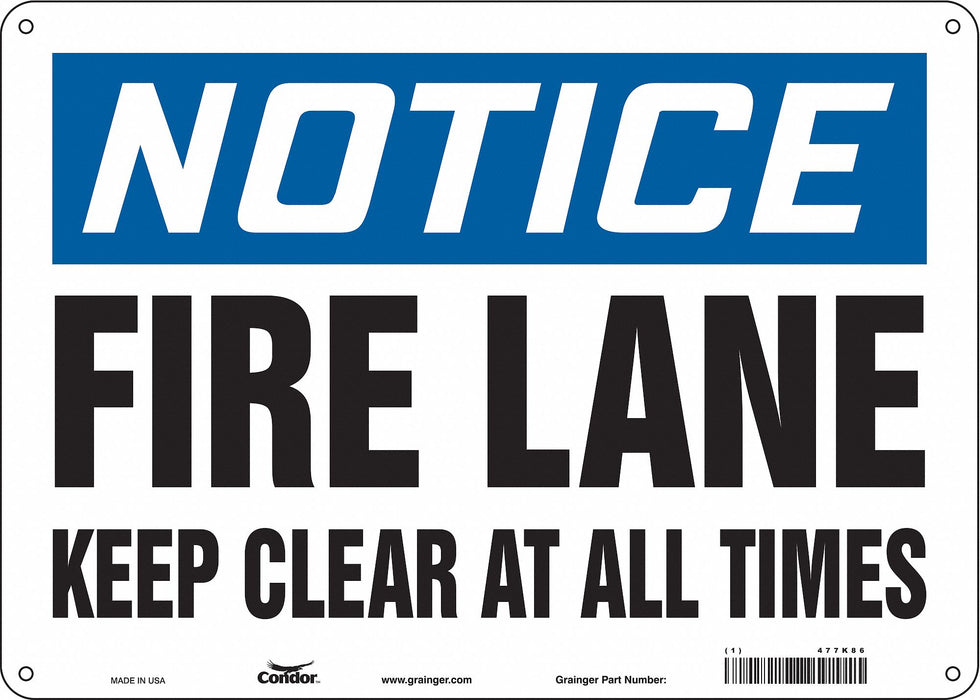 J6994 Safety Sign 10 in x 14 in Aluminum