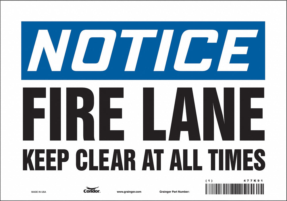 J6994 Safety Sign 7 in x 10 in Vinyl