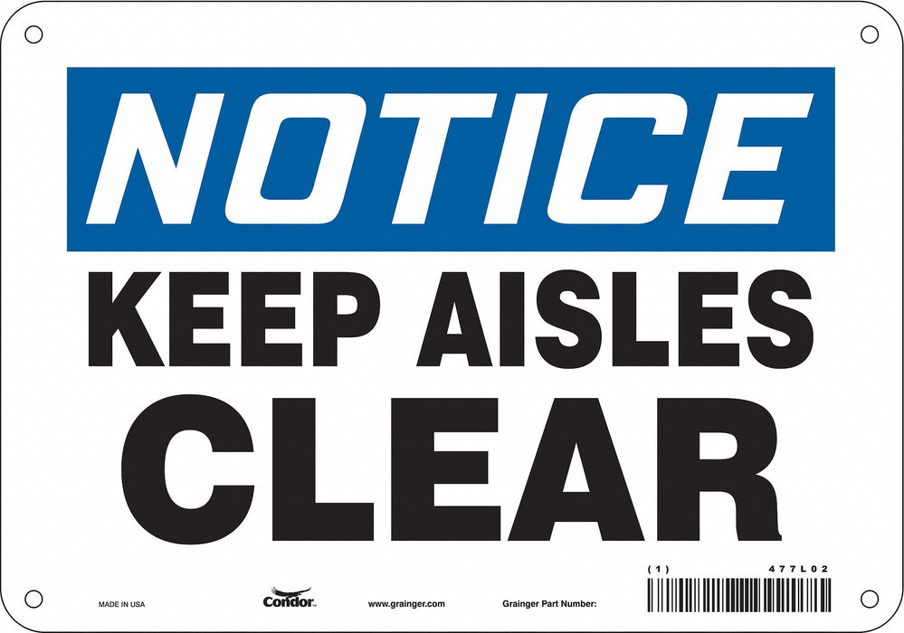 Safety Sign 7 in x 10 in Polyethylene