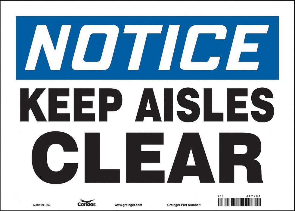 Safety Sign 10 in x 14 in Vinyl