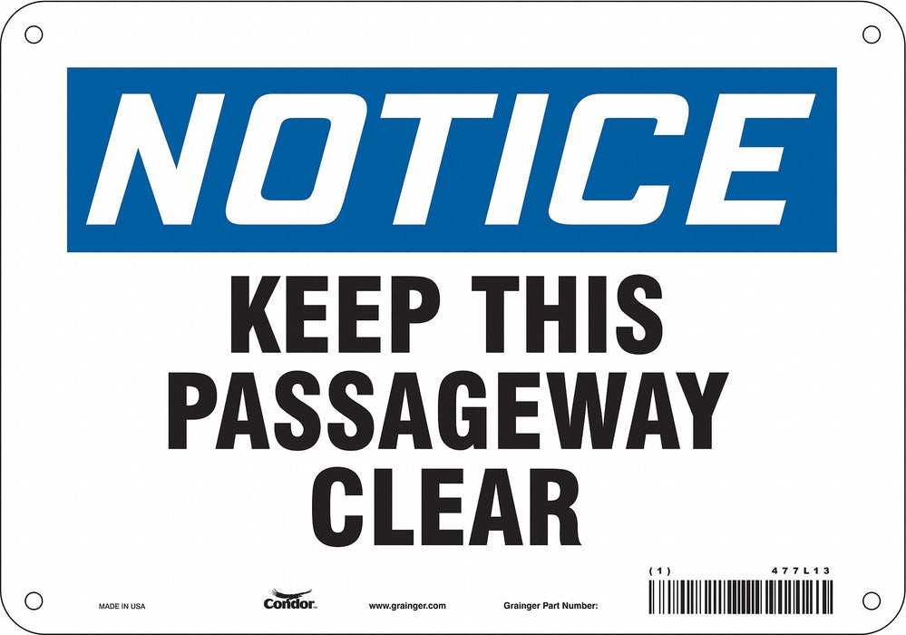 Safety Sign 7 in x 10 in Aluminum
