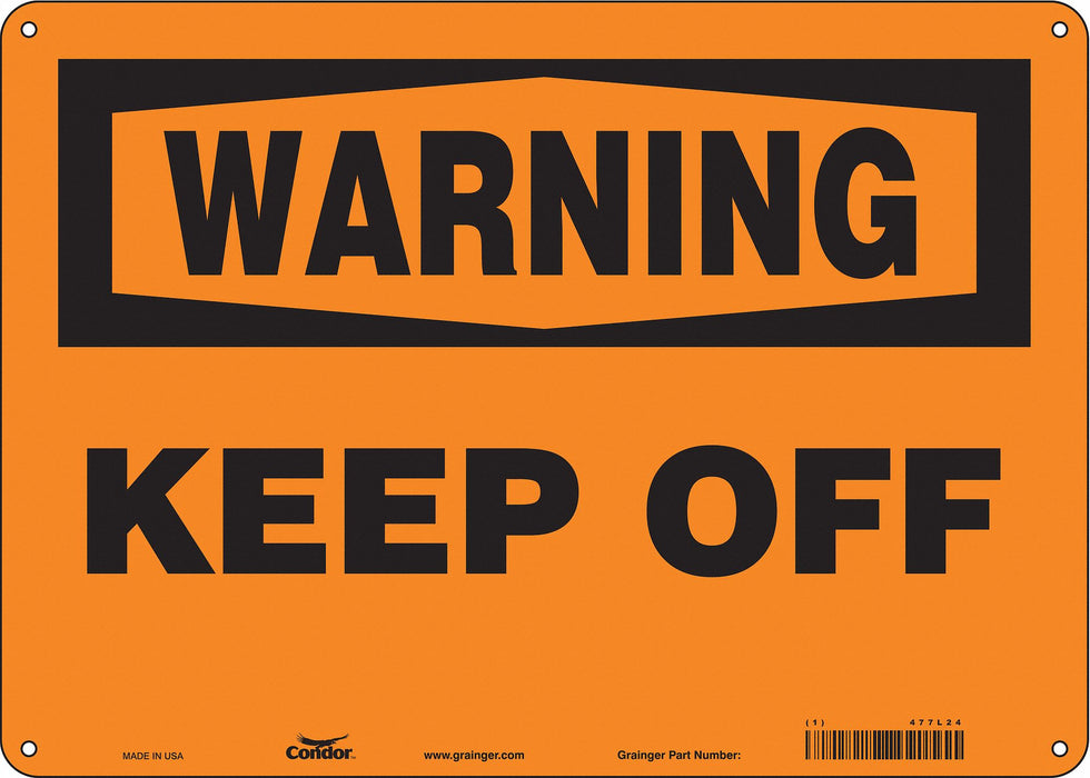 Safety Sign 10 in x 14 in Aluminum