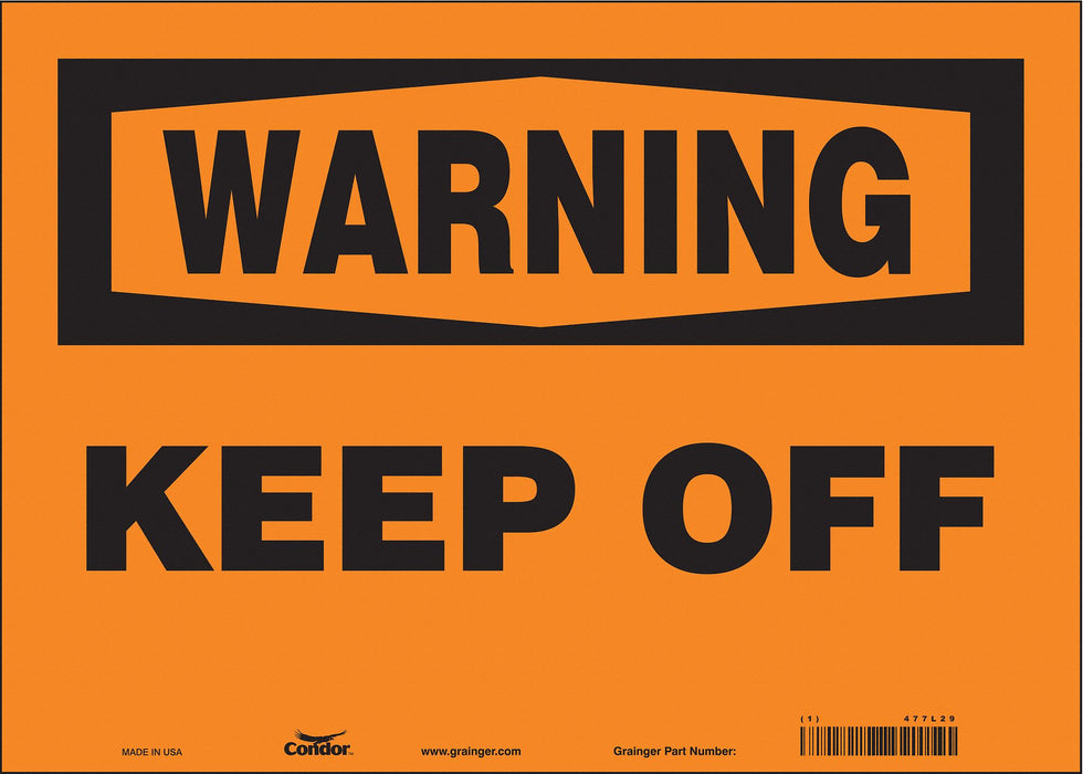 Safety Sign 10 inx14 in Vinyl