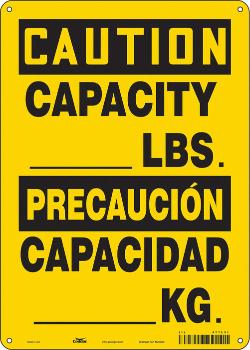 Safety Sign 14 inx10 in Aluminum