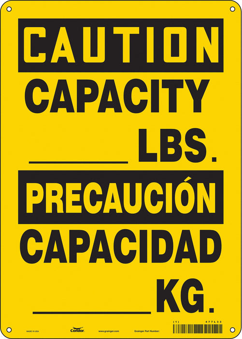 Safety Sign 14 in x 10 in Polyethylene