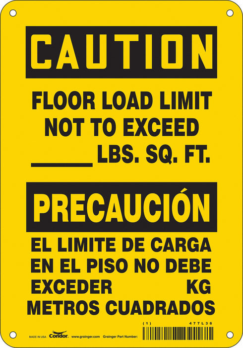 Safety Sign 10 inx7 in Aluminum