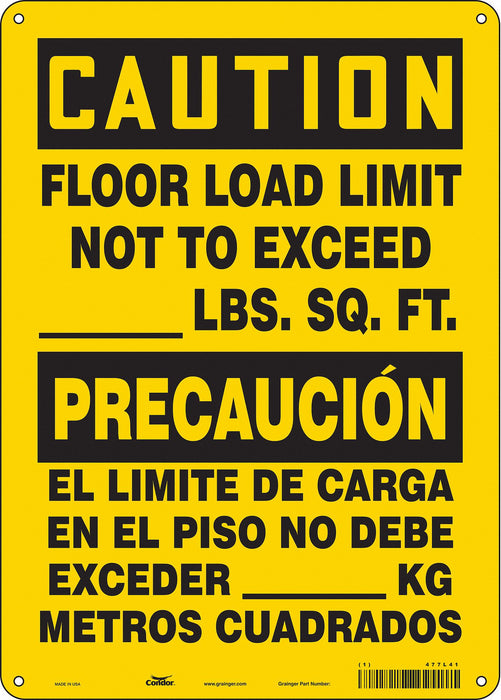 Safety Sign 14 inx10 in Vinyl