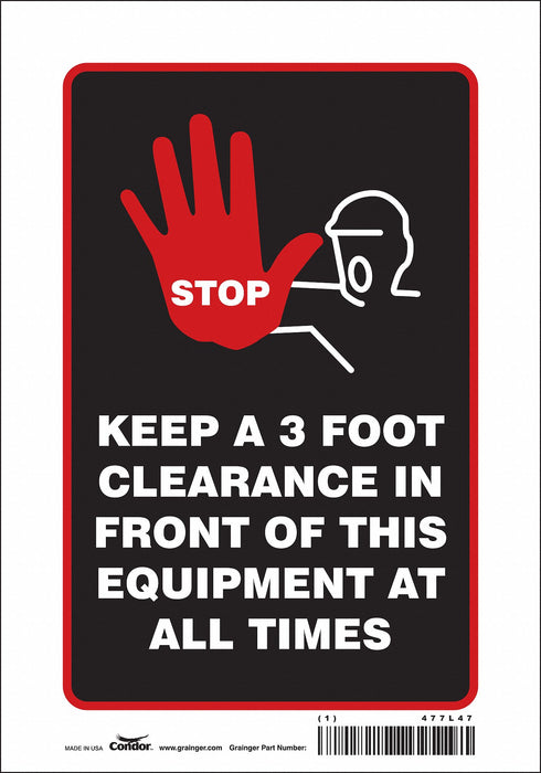 Safety Sign 10 inx7 in Vinyl