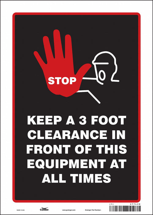 Safety Sign 14 in x 10 in Vinyl