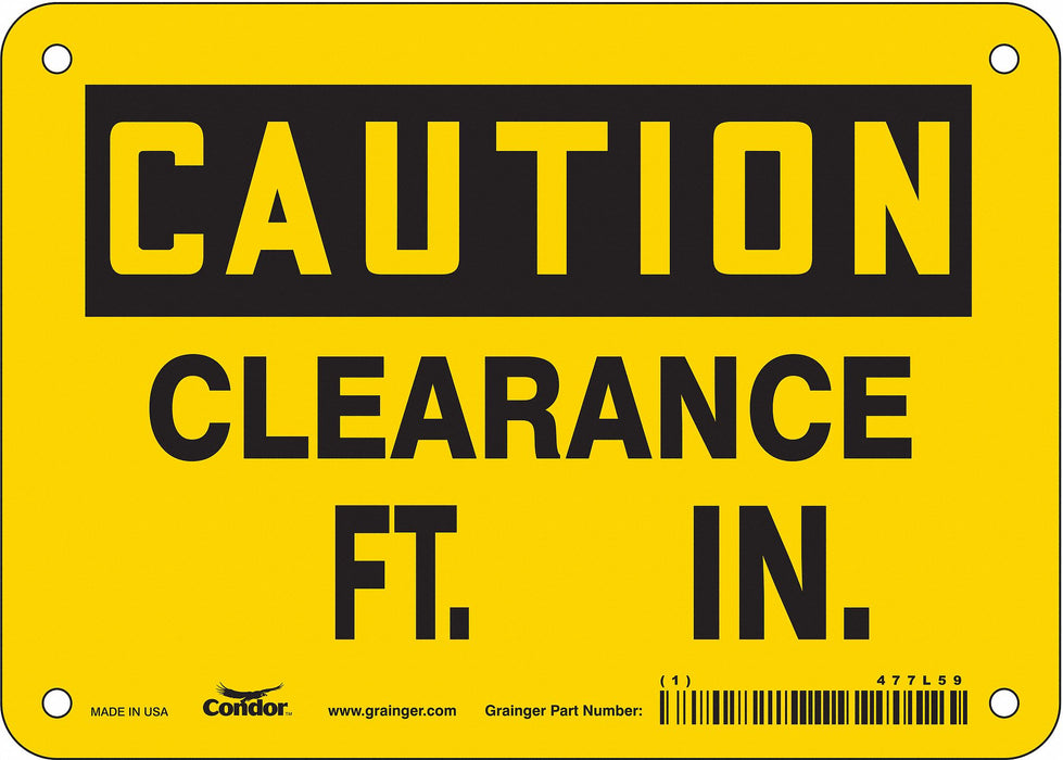 Safety Sign 5 in x 7 in Vinyl