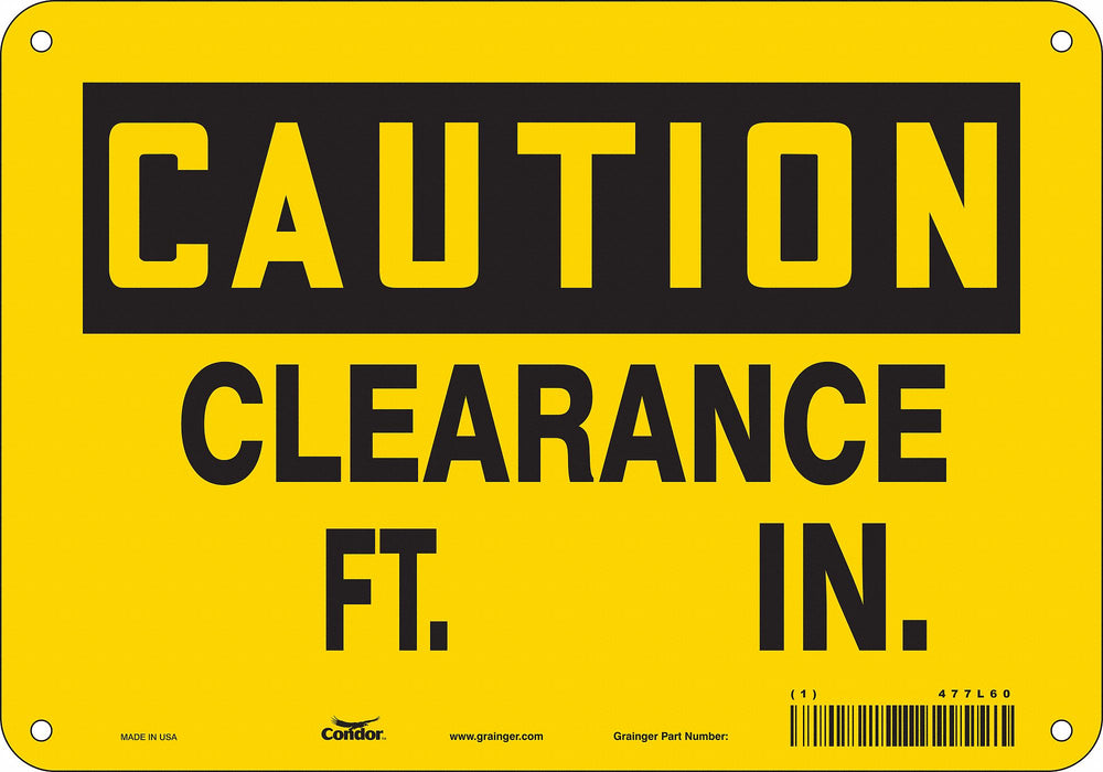 Safety Sign 7 inx10 in Vinyl